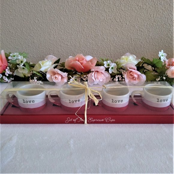 Enchanted Accessories Set Four Espresso Cups - NIB - Picture 3 of 5